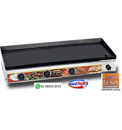 Chapa Profissional para lanche - 100cm - Cristal Aço