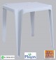 Mesa Plástica Plagon Ilha Bela 70x70 Branca